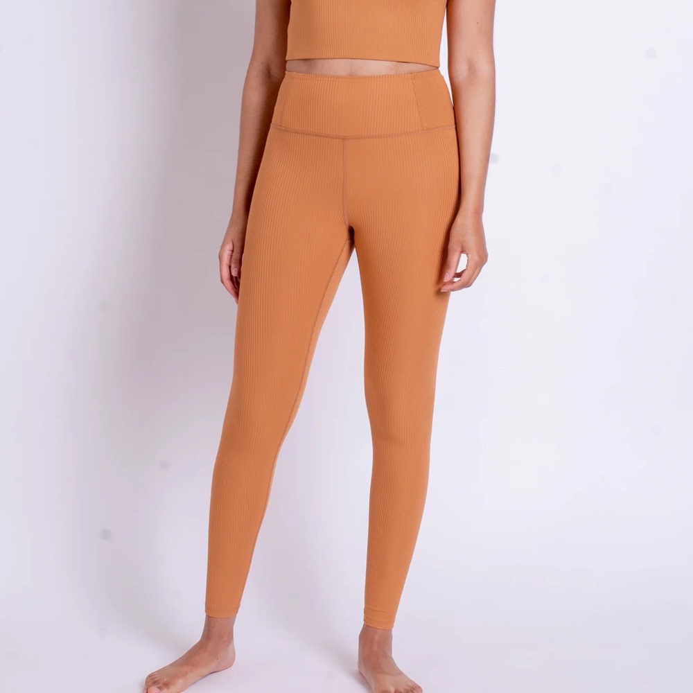 Girlfriend Collective Toffee Ribbed Leggings